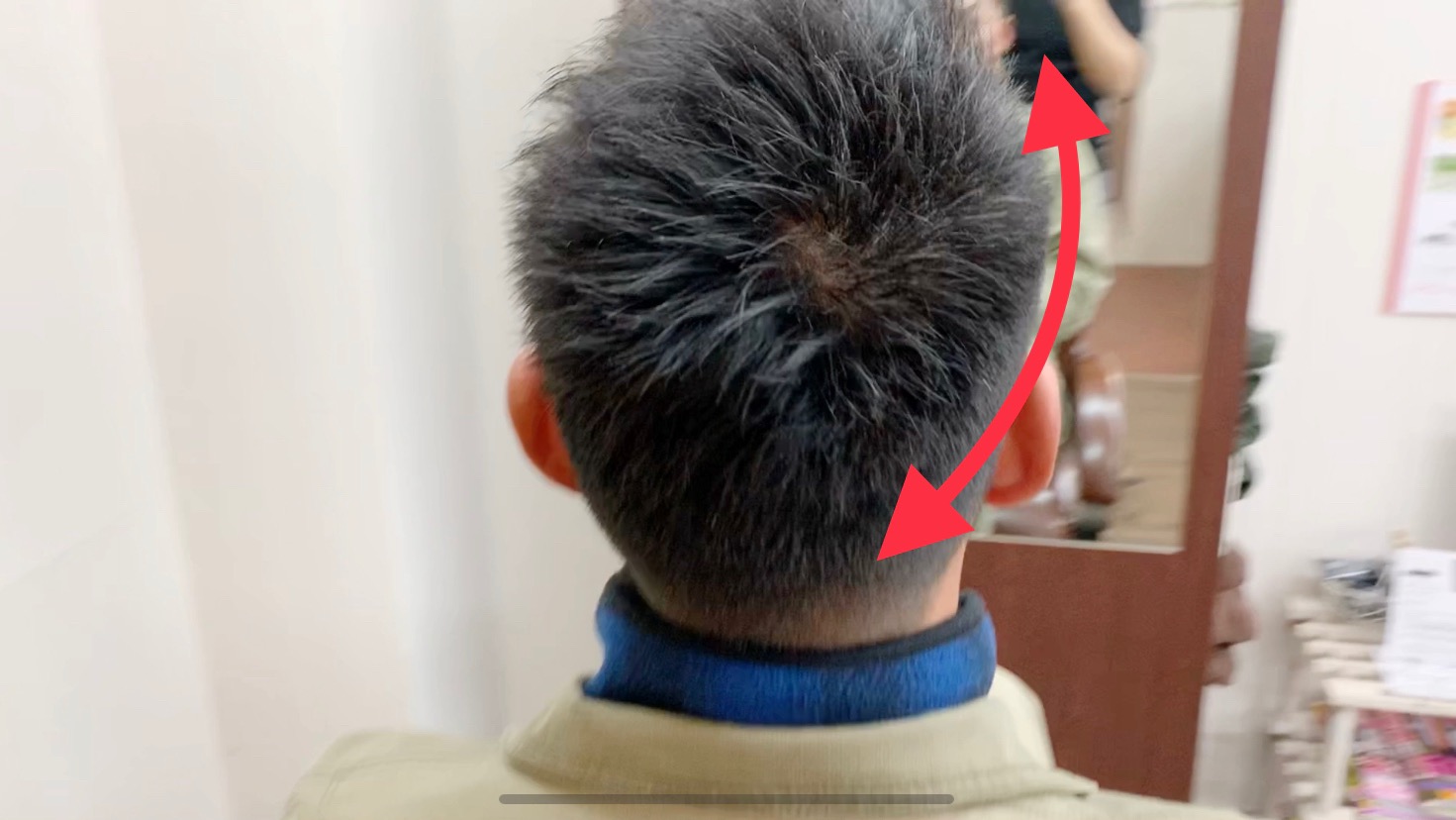 【大阪 堺】南海本線堺駅近く、ライフヘアーにて6mmのバリカンを使った髪型をカットする注意点の写真。