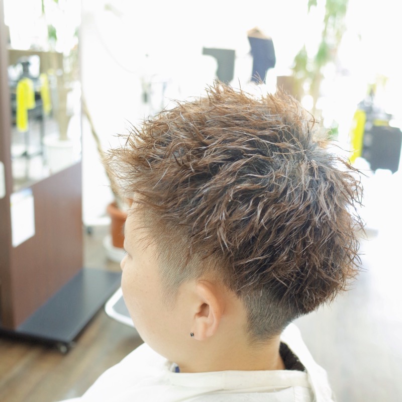 大阪 堺 夏の短めツイストパーマ 浜ちゃん風の髪型 Lifehair Barber Shop ライフヘアー バーバーショップ