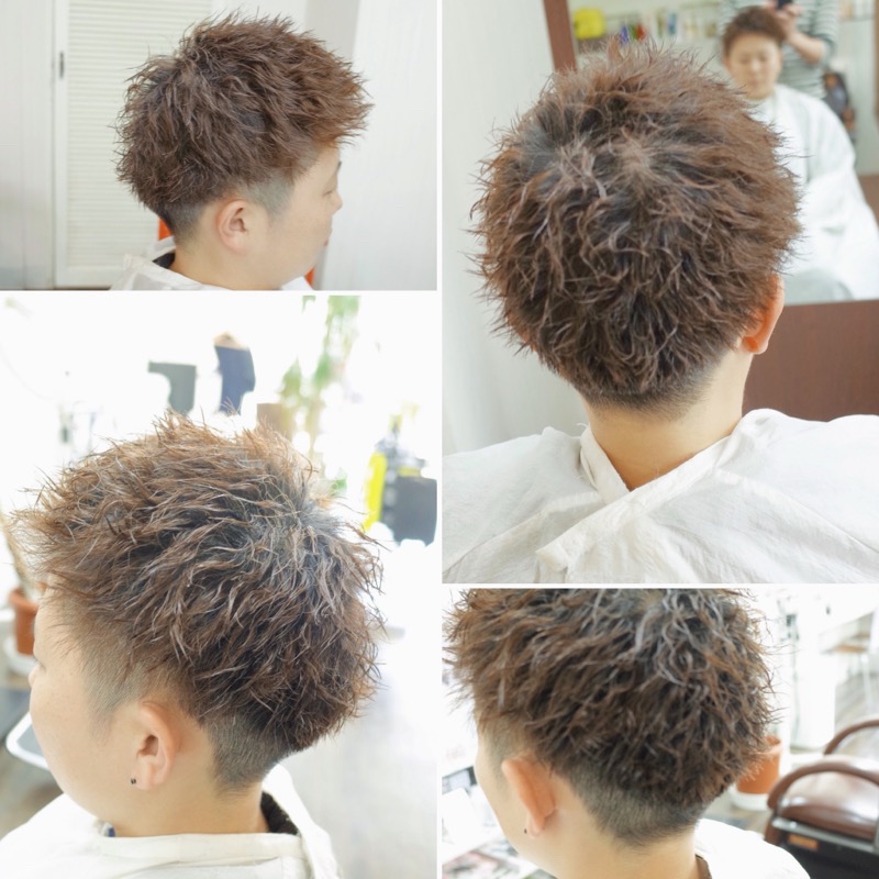 大阪 堺 夏の短めツイストパーマ 浜ちゃん風の髪型 Lifehair Barber Shop ライフヘアー バーバーショップ
