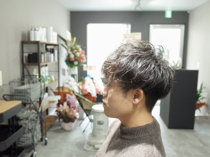 大阪の堺でカットしたツイストスパイラルの髪型の写真